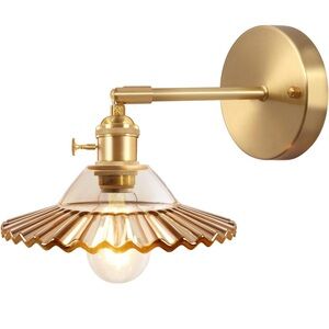 Elegant Gold Wall Sconce Light Fixture Hardwire. Stylish & Sophisticated